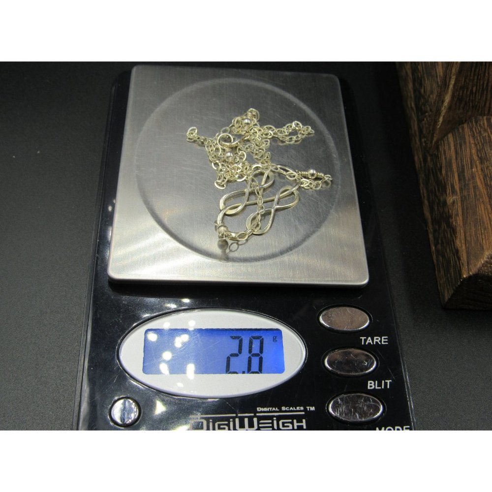 18" Sterling Silver Interlocking Infinity Symbols… - image 6